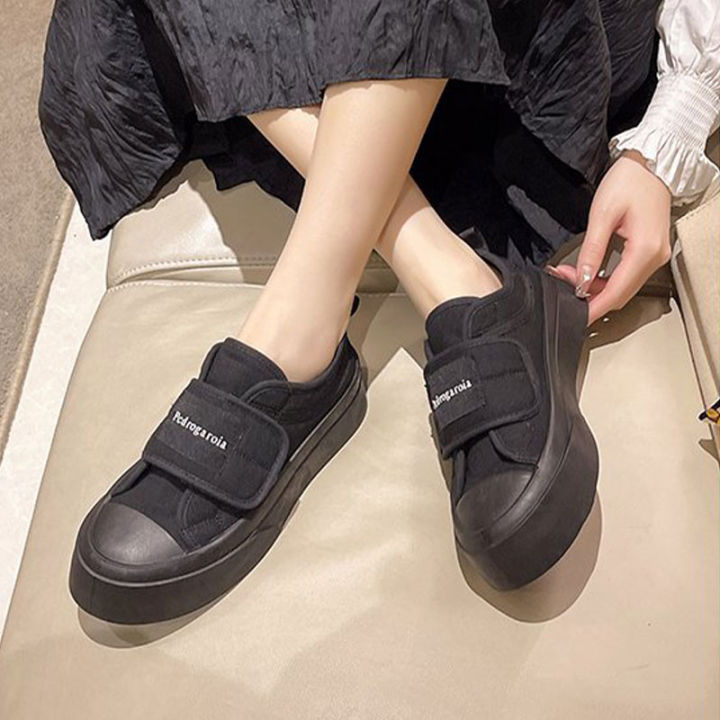 renben-รองเท้าบิสกิตแบบตีนตุ๊กแกสำหรับผู้หญิง-รองเท้าสีขาวลำลองใหม่แพลตฟอร์มรองเท้าผ้าใบรองเท้าผู้หญิง