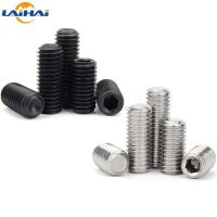 50pc M2 M2.5 M3 M3.5 M4 M5 M6 DIN916 304 stainless Black grade 12.9 steel Hex Hexagon Socket Allen Cup Point Grub Screw Set Bolt Screw Nut Drivers