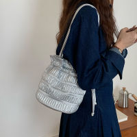 Casual Purse Underarm Bag Female Bucket Bag Crossbody Bag Womens Pleated Handbag Drawstring Shoulder Bag Crossbody Bags Crossbody Bags For Women Trendy Shoulder Bag For Women