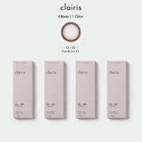 Clairis 1Day (เซ็ต 4 กล่อง 40 ชิ้น) สี True Brown รุ่น CL-02 TRUE COLOR คอนแทคเลนส์รายวันคลาร์ไอริส