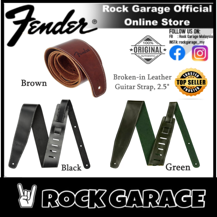 Fender Brokenin Leather Guitar Strap, 2.5" Lazada