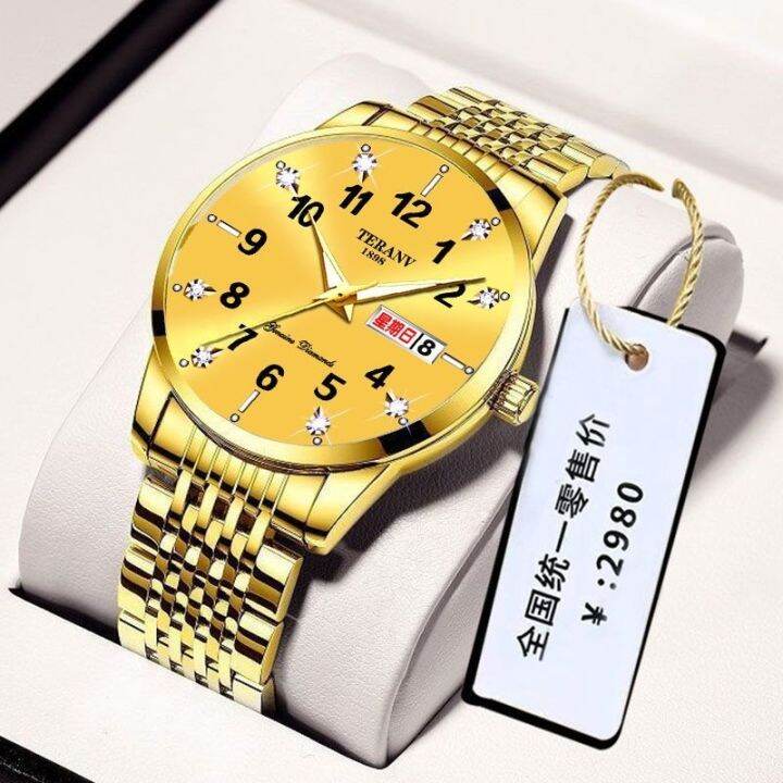 hot-seller-fully-automatic-pure-mechanical-watch-mens-korean-version-simple-waterproof-calendar-luminous-high-end-fashion-brand