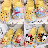 3D DIY น่ารักมิกกี้เมาส์สเน่ห์สุดน่ารัก,อุปกรณ์ตกแต่งรองเท้า Crocs Sepatu Kebun ของขวัญปาร์ตี้เด็ก