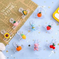 1pcs Cute Transparent Clip Student Cartoon Plastic Snacks Sealing Clip Binding Paper Clips Stationary