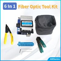 ✳ 5 In 1 FTTH Fiber Optic Tool Kit with FC-6S Cleaver CFS-3 Fiber Stripper Wire Stripper Fixed length Free Shipping