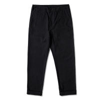 Red Tornado Black Cotton Chino Herringbone Twill Mens Tapered Casual Pants