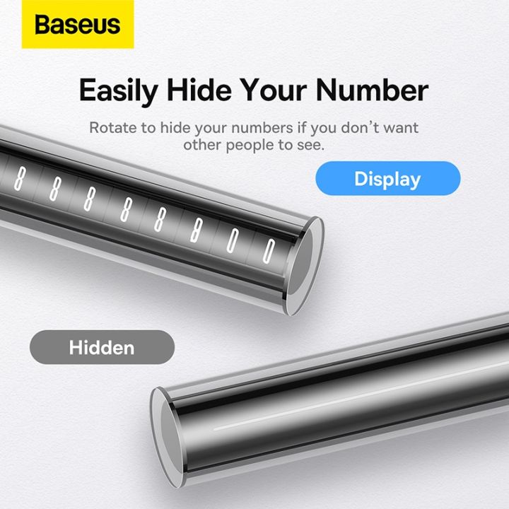 baseus-หมายเลขโทรศัพท์ในรถยนต์-บัตรจอดรถชั่วคราว-ป้ายหมายเลขโทรศัพท์-แบบลอย-สําหรับที่จอดรถชั่วคราว-สติกเกอร์ตัวเลขแม่เหล็ก