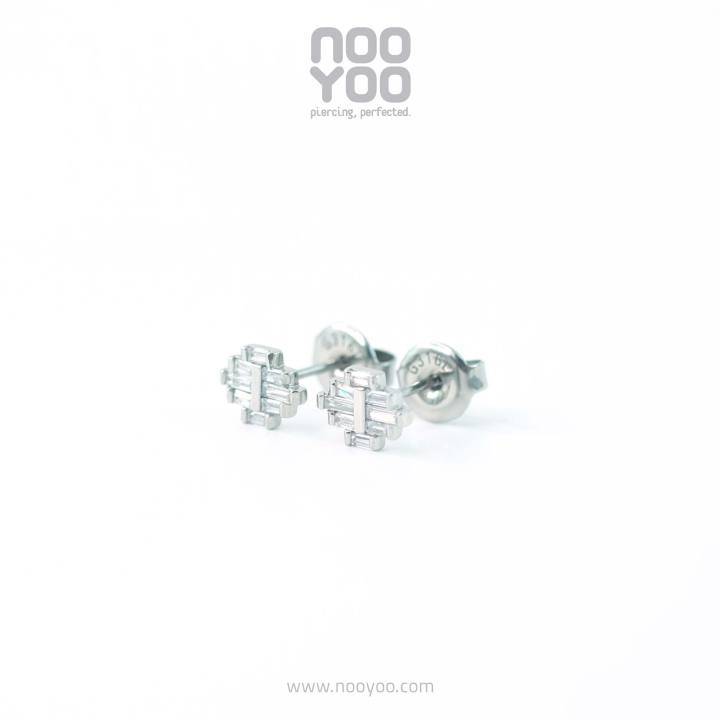 nooyoo-ต่างหูสำหรับผิวแพ้ง่าย-art-deco-cz