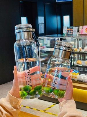 【High-end cups】ขวดน้ำแก้ว2L พร้อมสายคล้องขวดน้ำ Outdoor TravelLeakproof DrinkwareGlass Bottle With Infuser