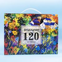 Brutfuner 120มืออาชีพ,ดินสอสีน้ำมันไม้เนื้ออ่อนดินสอวาดรูปภาพวาดการ์ตูนโรงเรียนนักเรียนระดับเริ่มต้นอุปกรณ์ศิลปะของขวัญ