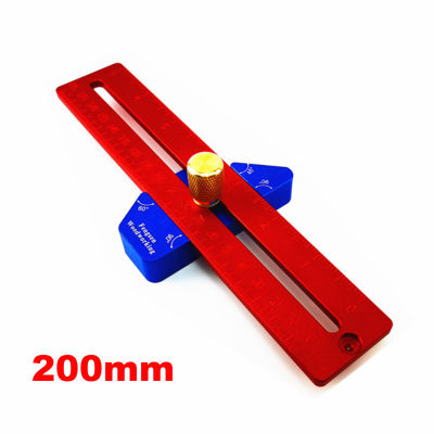 Aluminum Alloy Scale Measure Scribing Ruler 200300400mm Woodworking T-type Hole Ruler Marking Tool