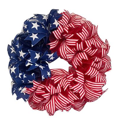 Summer Patriotic Independence Day Wreath, Memorial Day Wreaths for Front Door, Welcome Sign Door Hangers