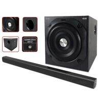 Music d.j. M-9100 Soundbar+Subwoofer 6.5" Bluetooth Speaker 50+16 Watt ลำโพงซาวบาร์คุณภาพดี รับประกันสินค้า 1 ปี