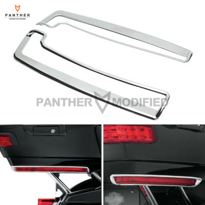 Chrome รถจักรยานยนต์ Tour-Pak Side Marker Light Trim ด้านหลังสำหรับ Harley Tri Electra Glide รุ่น2014-ภายหลัง