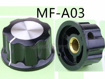 10PCS MF-A03 A03 potentiometer knob Bakelite knob potentiometer knob aluminum cap bakelite supporting WTH118 use potentiometer
