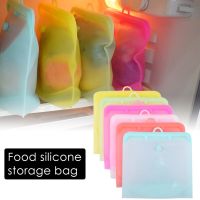 【DT】 hot  1Pcs Silicone Food Storage Bag Reusable Leakproof Containers Fresh Bag Kitchen Food Organizer Fresh Stand Up Zip Shut Bags