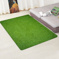 【cw】Modern and Simple Imitation Green Lawn Grass Mats, Green Cars Rug, Flannel Soft Mats, Non-slip Mats for Living Rooms