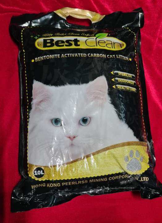 10L. BEST CLEAN CAT LITTER SAND CARBON charcoal,lavander,apple,lemon