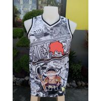 Ready Stock ONE PIECE INSPIRED - FULL SUBLIMATION JERSEY - WHITE BEARD - GRAY