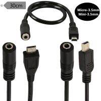 3.5mm Female to 5 Pin Mini USB Male Microphone Adapter Cable 0.3m； Micro USB Jack Male to 3.5mm Female Headset Adapter Cable 0.3 Cables