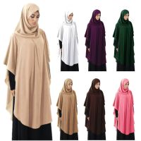 Modest Hooded Abaya Women Muslim Islamic Ramadan Hijab Khimar One Pieces Amira Arab Overhead Prayer Niqab Burqa Long Tops Shirts