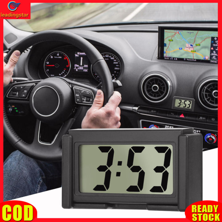 leadingstar-rc-authentic-2pcs-car-dashboard-digital-clock-large-screen-digital-display-electronic-watch-clock-with-adhesive-support