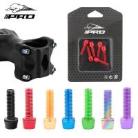 Iiipro 6ชิ้น/เซ็ตจักรยานพวงมาลัยสกรู MTB ถนนไทเทเนียมชุบที่มีสีสันสแตนเลสจักรยานสกรู M5 * 18มิลลิเมตรชิ้นส่วนจักรยาน