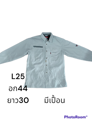 เสื้อเชิ้ตใส่ทำงานแขนยาว เสื้อช้อปใส่ทำงาน เซตผ้าบาง สินค้าจากญี่ปุ่น L25-L32