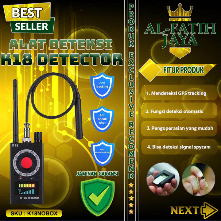K18 Perangkat Pintar Alat Pendeteksi Pencari Pelacak Spy Camera RF