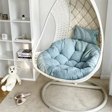 Hanging Mattress Egg Chair Cushion Round Thickened Cradle Hanging Basket  Cushion Hammock Cushion Bird's Nest Cushion Grey