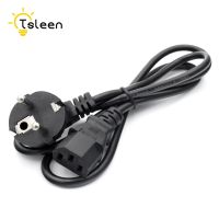 US EU UK AU 2 3 Pin To C13 IEC 3 Prong Female Power Plug Power Cable Black Cord For PC Desktop Laptop LCD Monitor Printers