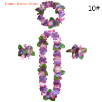 Livino 4ชิ้น/เซ็ต hawaiian Flower Leis Garland สร้อยคอ DIY ตกแต่งแฟนซีปาร์ตี้