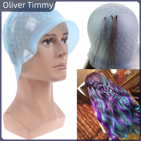 [Oliver Timmy] หมวกทำสีผมสำหรับแต่งผมทำจากซิลิโคน + หมวกสำหรับย้อมสีแบบตะขอ