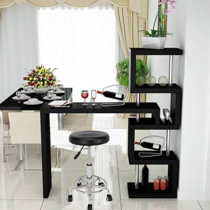 (BAR TABLE SET)Modern MINI Bar table Rotating 360 Swivel Bar counter