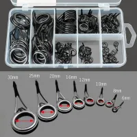 【CW】๑❖✤  80  Hot Sale 75Pcs 8 Sizes Fishing Rod Guide Straight Foot Rings Repair Eyes