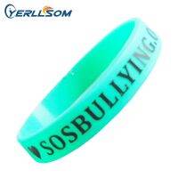 YERLLSOM 600ชิ้น/ล็อต Gratis Ongkir สูงส่วนบุคคลโลโก้การพิมพ์หน้าจอสายรัดข้อมือยาง Y072903