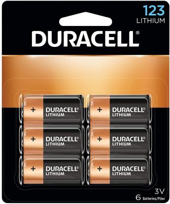 (ส่งด่วน,ของแท้) 6 ก้อน # Duracell CR123 CR123A 1,470 ma High Power Lithium Batteries 2 Count ดูร่าเซล ถ่านลิเธียม (2 ก้อน) Exp.2031 (พร้อมส่ง)