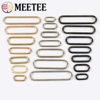 ❏☍┅ 10Pcs Meetee 15mm-60mm O Ring Seamless Oval Metal Buckles for Shoes Handbag Egg Button Hardware Luggage Accessories