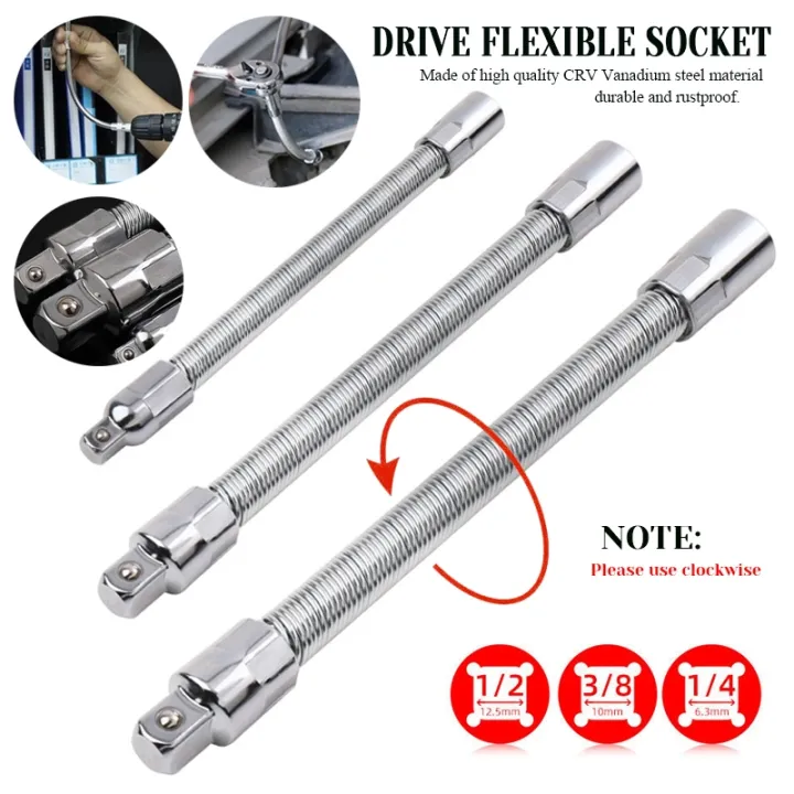 1-4-3-8-1-2-drive-flexible-socket-extension-bar-adapter-metal-shaft-conversion-head-high-torque-socket-ratchet-wrench-extender