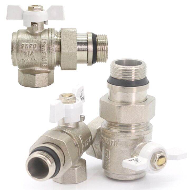 1/2 "3/4" 90 ° brass elbow ball valve hose adapter garden water supply