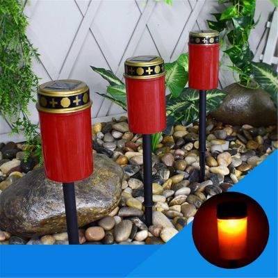 【CW】 LED Cemetery Ritual Electronic Candle Lamp Flameless Solar Decorative Tea Light Energy Saving And Environmental Protection
