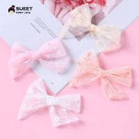 [COD] Niansheng new cross-border hair accessories 15-color mesh dot bow clip cute girls ponytail side