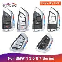 DIYKEY Knife Card Style For BMW X5 X6 F15 F16 1 3 5 6 7 Series G11 X1 F48 F39 Smart Remote Car Key Shell Case Fob 3 or 4 Buttons