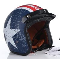 Top Quality Vintage Open Helmet Motorcycle Open Face Helmet Retro 3/4 Helmet DOT Certified Cruise Casco Casque Moto Men Women