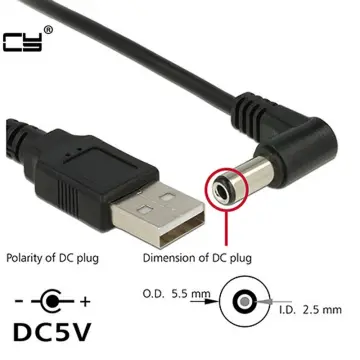 USB to 2.5mm / 0.7mm 5 Volt 5V DC Barrel Jack Plug Charging Power