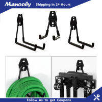 Manooby หนักโลหะตะขอโรงรถออแกไนเซอร์ติดผนังจักรยานแขวนตะขอติดผนังลื่นการจัดเก็บตะขอสำหรับบันไดรายการจำนวนมากสวนเครื่องมือ