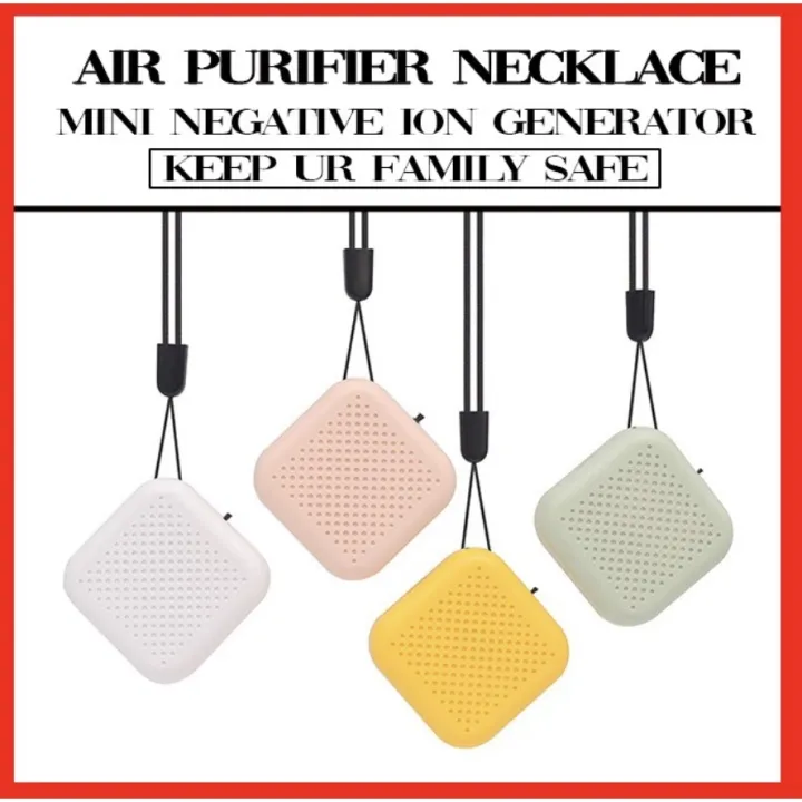 Negative Ion Generator Wearable Air Purifier Necklace HEPA Filter Mini