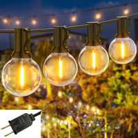 25FT Patio String Light คริสต์มาสงานแต่งงานตกแต่ง G40 Globe Festoon หลอดไฟ Fairy String Light ปาร์ตี้กลางแจ้ง Garden Garland