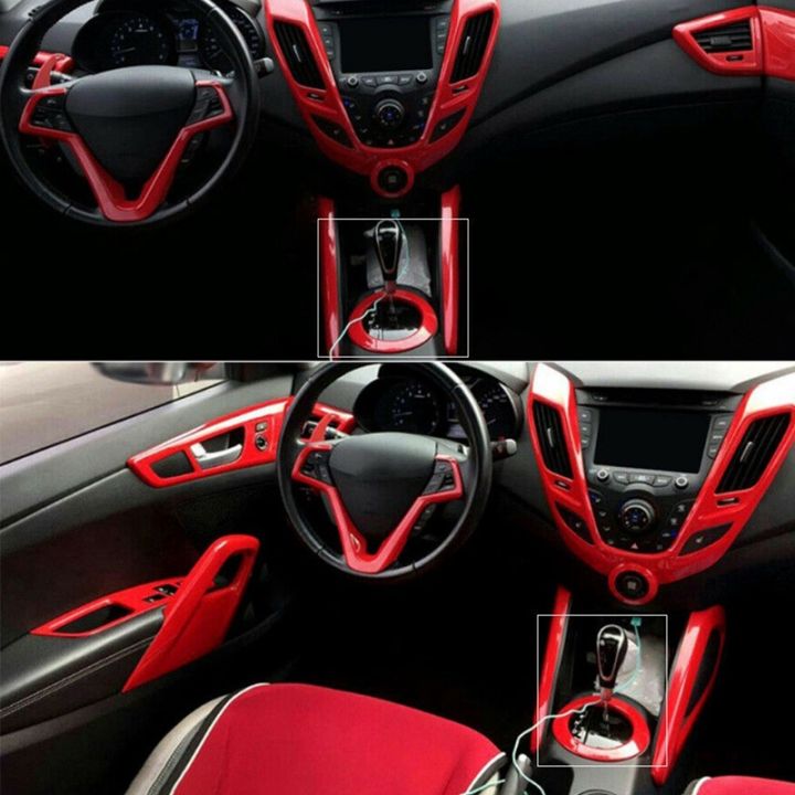2piece-gear-shift-knob-cover-trim-shift-lever-decorative-cover-parts-accessories-for-hyundai-veloster-2011-2017-carbon-fibre