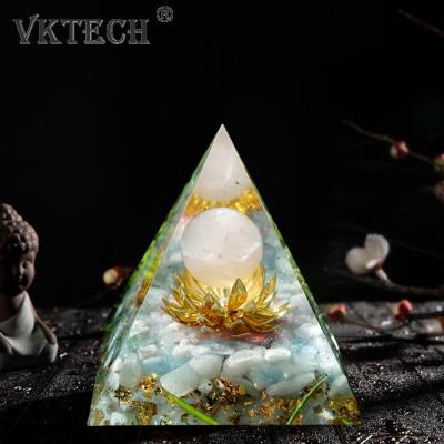 ；。‘【； Natural Crystal Gem Pyramid Healing Energy Stone Tiger Eyes Reiki Orgonite Pyramid Ornaments For Home Office Desktop Decoration